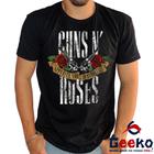 Camiseta Guns N Roses 100% Algodão Rock Geeko