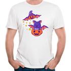 Camiseta Halloween Dia das Bruxas Abóbora Adulto Infantil Masculina Feminina  Baby look Estampa Total Personalize Sua Frase De Terror HLE05