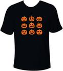 Camiseta Halloween Caretas Abóboras