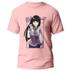 Camiseta Hinata Hyuga Camisa Anime Naruto Clã Hyuga Rosa