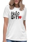 Camiseta história love universitária curso faculdade camisa