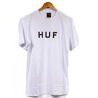 Camiseta huf silk mc essentials og logo branco