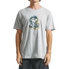 Camiseta Hurley Bedrock SM24 Masculina Mescla Cinza