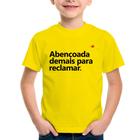 Camiseta Infantil Abençoada demais para reclamar - Foca na Moda