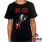 Camiseta Infantil ACDC 100% Algodão AC/DC Rock AC DC Geeko