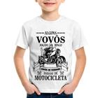 Camiseta Infantil Alguns vovôs jogam bingo, vovôs de verdade andam de motocicleta - Foca na Moda