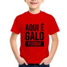 Camiseta Infantil Aqui é galo - Foca na Moda