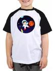 Camiseta Infantil Astronauta Galaxia planetas aniversario