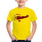 Camiseta Infantil Avião Biplano - Foca na Moda