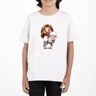 Camiseta infantil básica juvenil estampa CRISTÃ JESUS-OVELHA