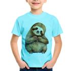 Camiseta Infantil Bicho Preguiça Coração - Foca na Moda