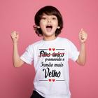 Camiseta Infantil Branca Personalizada - Promovido Irmão Mais Velho