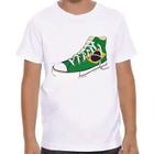 Camiseta infantil branco estampa tênis brasil - Espevitados