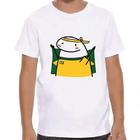 Camiseta infantil branco estampa torcedor brasileiro