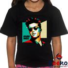 Camiseta Infantil Bruno Mars 100% Algodão Live in Brazil 2024 Bruninho Brasil Geeko 01