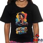 Camiseta Infantil Bruno Mars 100% Algodão Live in Brazil 2024 Bruninho Brasil Geeko 05