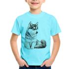 Camiseta Infantil Cachorro Husky Siberiano - Foca na Moda