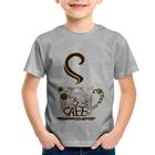 Camiseta Infantil Café Coffee - Foca na Moda