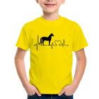 Camiseta Infantil Cavalo Batimentos Cardíacos - Foca na Moda