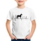 Camiseta Infantil Cavalo Batimentos Cardíacos - Foca na Moda