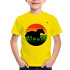 Camiseta Infantil Cavalo Vintage Sunset - Foca na Moda