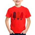 Camiseta Infantil Colorfull Icecreams - Foca na Moda