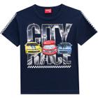 Camiseta Estampa Divertida Carros de Corrida - Albarella Infantil