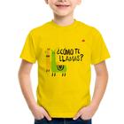 Camiseta Infantil Como te llamas - Foca na Moda