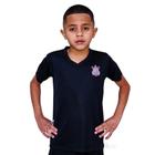 Camiseta Infantil Corinthians Preta Gola V Oficial - Revedor