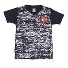 Camiseta Infantil Corinthians Rajada Preta Oficial - Revedor