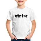 Camiseta Infantil Ctrl+C - Foca na Moda