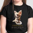 Camiseta Infantil de Algodão Chihuahua