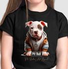 Camiseta Infantil de Algodão Pit Bull