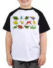 Camiseta infantil Dinossauros T-rex tipo de dino Camisa