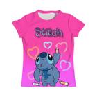 Camiseta Infantil Disney Stitch para Meninas (3-4 anos) - Manga Curta e Secagem Rápida