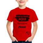 Camiseta Infantil Estampa Personalizada (Imagem, frase ou foto) - Foca na Moda