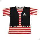 Camiseta Infantil Fantasia De Pirata Festa Escola