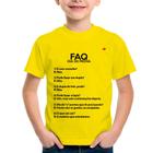 Camiseta Infantil FAQ Dia de Prova - Foca na Moda