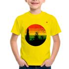 Camiseta Infantil Floresta Vintage Sunset - Foca na Moda