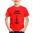 Camiseta Infantil Futura Violinista - Foca na Moda