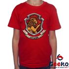 Camiseta Infantil Grifinória 100% Algodão Harry Potter Hogwarts Gryffindor Geeko 02