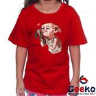 Camiseta Infantil Harry Potter 100% Algodão Dobby Hogwarts Geeko 01