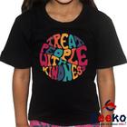 Camiseta Infantil Harry Styles 100% Algodão Treat People With Kindness Pop Geeko