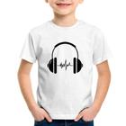 Camiseta Infantil Headphone Batimentos - Foca na Moda