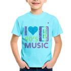 Camiseta Infantil I love 90's music - Foca na Moda