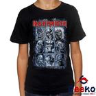 Camiseta Infantil Iron Maiden 100% Algodão Eddie Rock Geeko