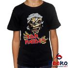 Camiseta Infantil Iron Maiden 100% Algodão Geeko