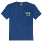 Camiseta Infantil Kyly em Malha Flamê Azul