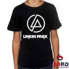 Camiseta Infantil Linkin Park 100% Algodão Logo Rock Geeko