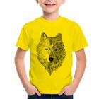 Camiseta Infantil Lobo Mandala - Foca na Moda